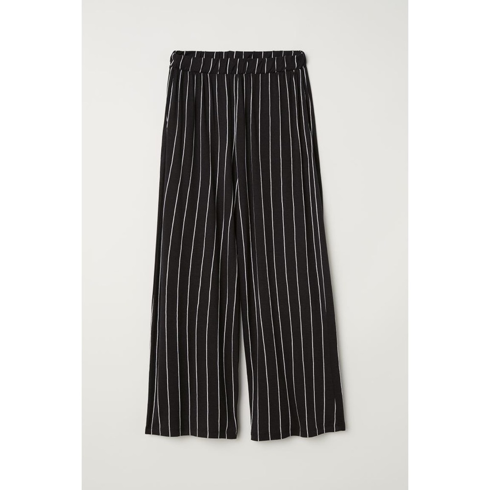 H&M Wide-cut Striped Jersey Pants